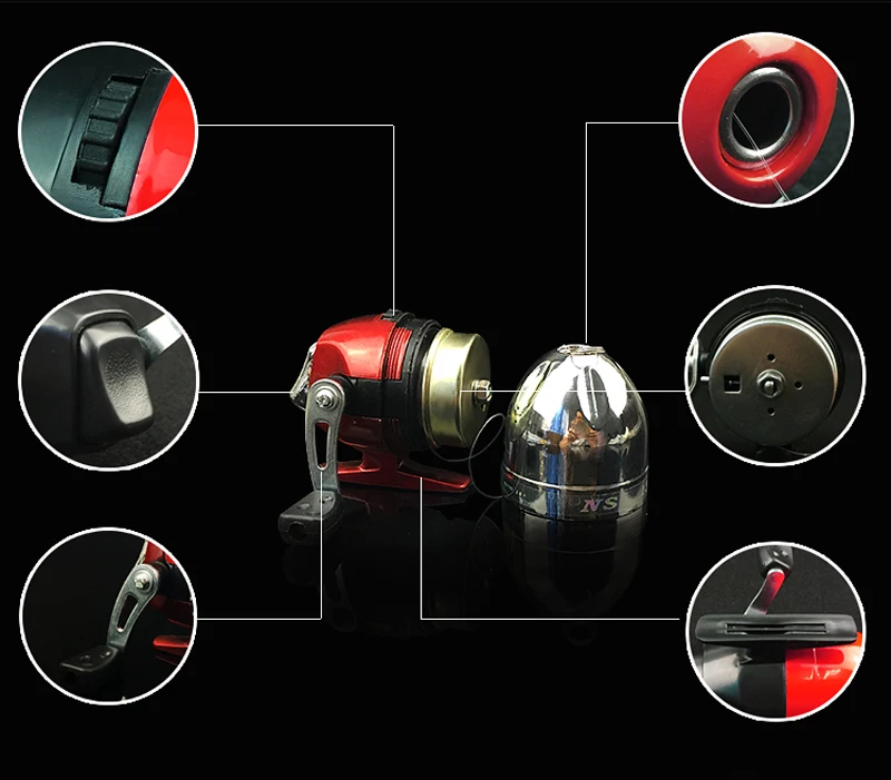 MNFT 3,1:1 sistema de engranajes carretes de fundición Spincast cierre incorporado con carrete de pesca con mosca aparejos línea señuelos baitcasting - imagen 4