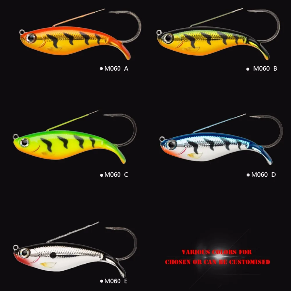 Señuelo de pesca de invierno VIB, cebo duro Artificial, Wobbler, cuerpo láser, aparejos Isca realistas, 8,5 cm, 21,2g, 1 unidad