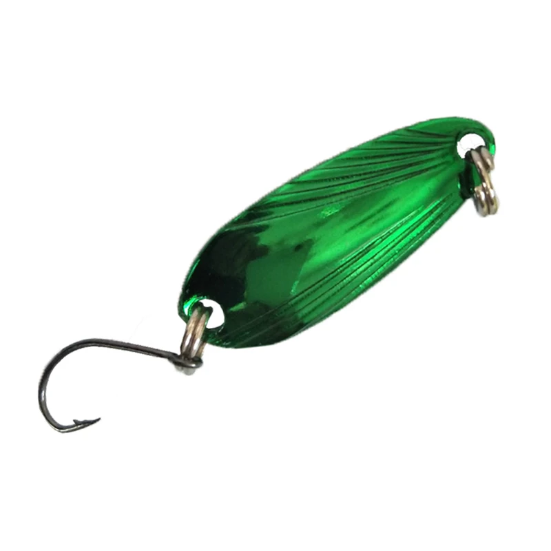 Nuevo 5 unids/lote 3,5g 3,3 cm aparejos de pesca cebo de pesca cuchara de Metal señuelo cebo para trucha cucharas de lubina pequeña cuchara giratoria de lentejuelas duras - imagen 3