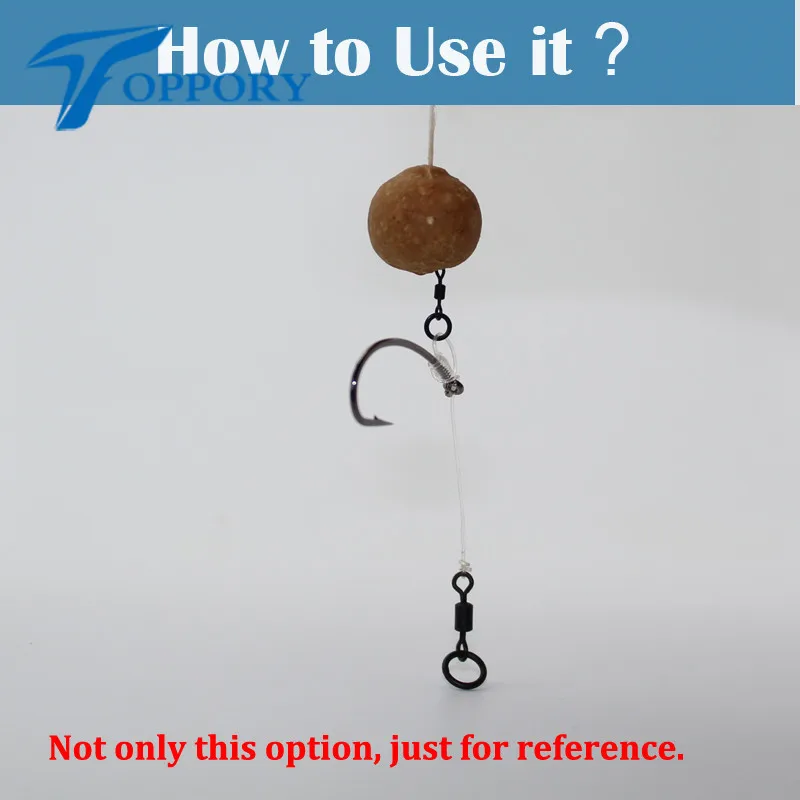 Microanillo de pesca de carpa de 20 piezas, accesorios flexibles giratorios para pesca de carpa, giratorio con anillo para aparejos de aparejo D-Rig Chod - imagen 3