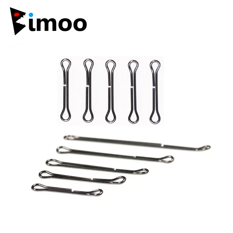 Bimoo 20 unids/bolsa anzuelo para moscas Waddinton, vástagos para moscas de salmón y trucha, Señuelos de Pesca de agua salada, Material para atar moscas de varios tamaños