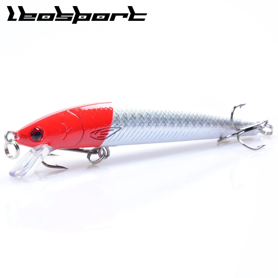 LEOSPORT-señuelo de pesca duro de 9,5 cm, 9g, pececillos, Crankbait, Wobblers, Peche Bass, cebos artificiales, Lucio, carpa, Swimbait - imagen 5