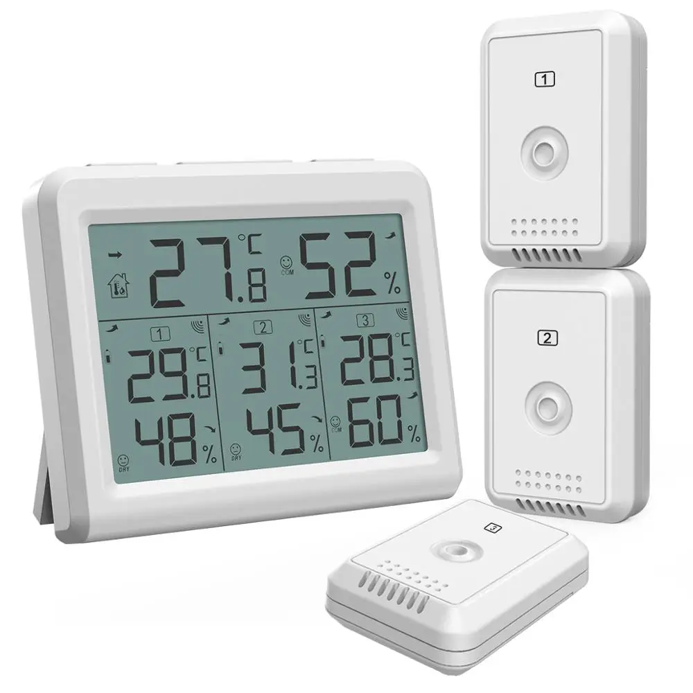 ORIA Termómetro Higrómetro LCD – Sensor inalámbrico temperatura y humedad