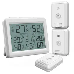 ORIA-termómetro higrómetro Digital LCD, Sensor inalámbrico para interiores y exteriores, Monitor de temperatura y humedad, Control remoto