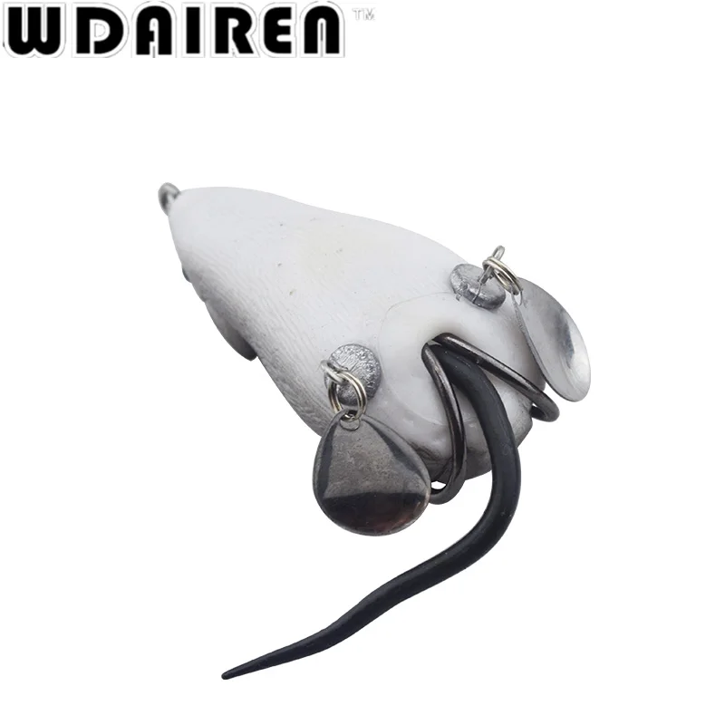 Señuelo de ratón de pesca, anzuelos de pesca de 7cm y 17,5g, anzuelos triples, rana de Rayo de agua superior, manivela Artificial fuerte, cebo suave Artificial, 1 WD-454 - imagen 3