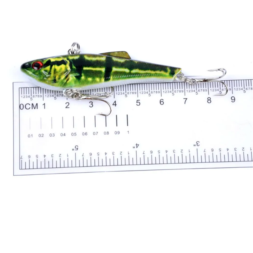 Señuelos de Pesca con ojos biónicos 3D, cebo duro con vibración, Wobblers Crankbait Isca, aparejos artificiales, 7cm, 6,6g, 1 ud. - imagen 2