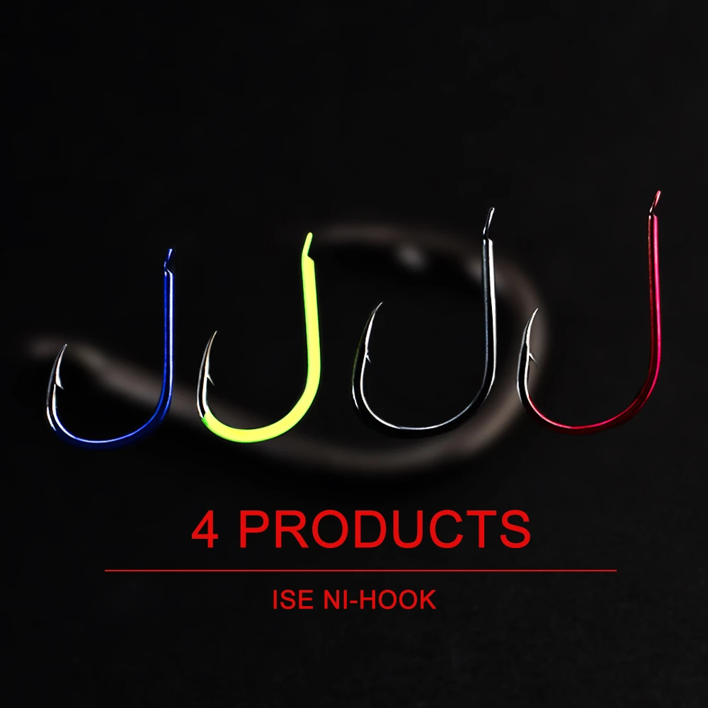 NGB 30-50PCS Anzuelos de pesca ISEAMA de acero al carbono de altura planos Tamaño 4 # -13 #   Anzuelos de carpa con púas individuales, accesorios de pesca - imagen 3