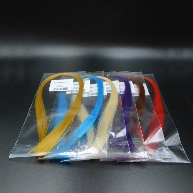 Vibrador de fibra de pececillos, materiales para atar moscas, lote de 2 bolsas, pelo sintético muy delgado, 12 colores - imagen 5