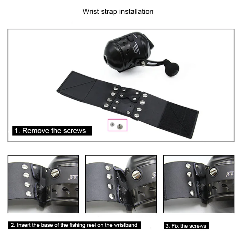 Protector de mano de pesca, pulsera de tirachinas de acero + cuero Artificial para mano izquierda o derecha, accesorios para exteriores - imagen 4