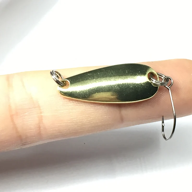 Cebos de pesca de Metal con lentejuelas, anzuelo duro de 3cm, 3g, cuchara de oro y plata, señuelo triple, aparejos de pesca de metal con cucharas pequeñas, 1 ud. - imagen 5