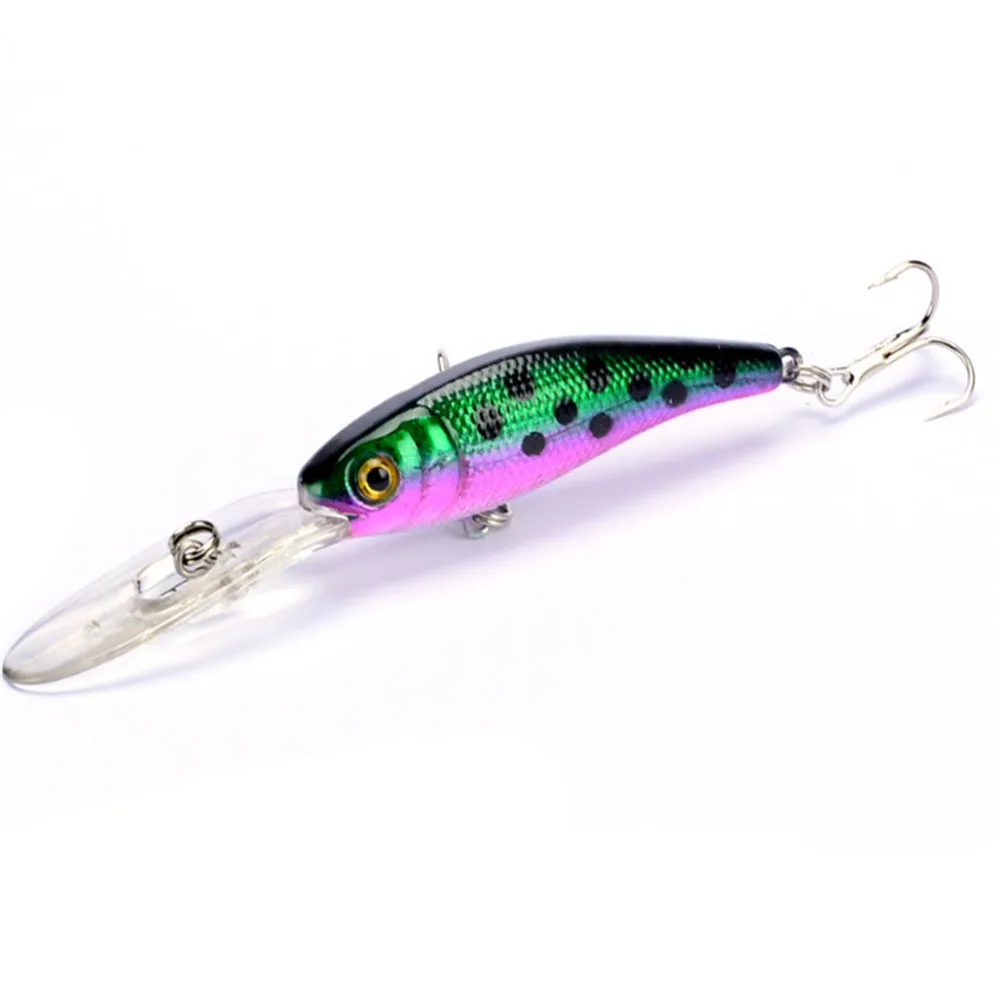 Señuelo de pesca de pececillos, cebo duro artificial Isca de 10cm y 7,4g, Wobblers de pesca de lubina, carpa de plástico falso, 1 ud., nuevo - imagen 3