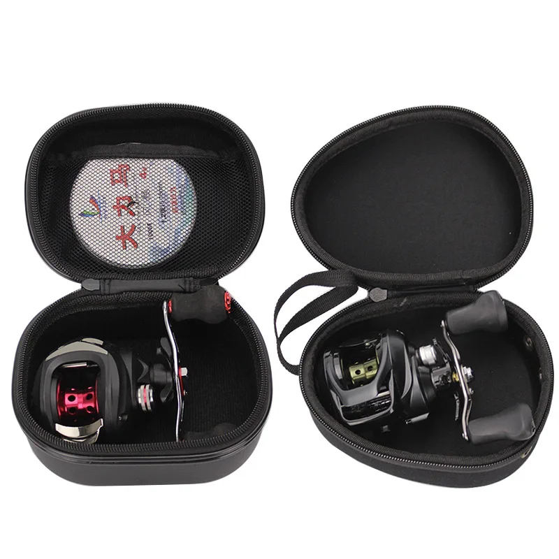 Bolsa de carrete de pesca portátil, caja de almacenamiento de carretes de fundición de cebo de red dura, accesorios, caja de señuelos de aparejos - imagen 2