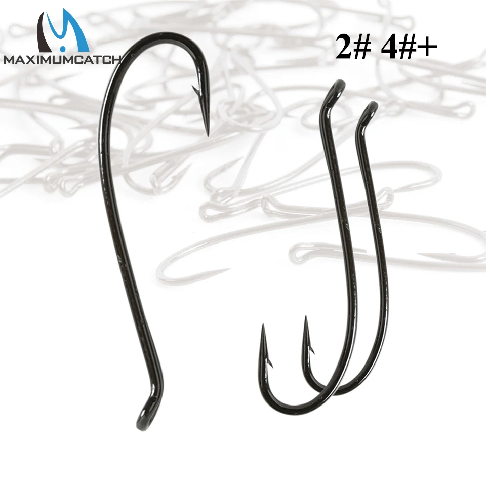 Maximumcatch 50 piezas anzuelos para moscas salmón y cabeza de acero 2 #   4 # - imagen 3
