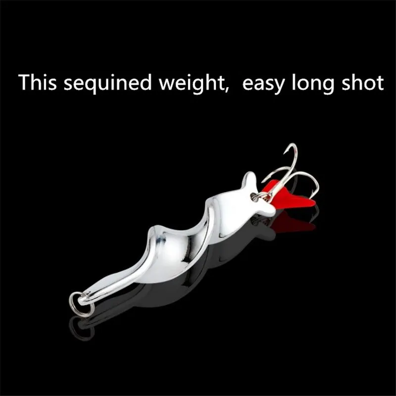 Señuelo giratorio de Metal para pesca, anzuelo duro giratorio de 10g, 14g, 21g y 28g, para trucha, Lucio, aparejos de anzuelo triple - imagen 4