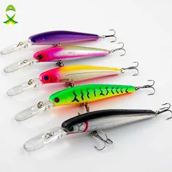 JSM-SEÑUELOS duros de pesca en agua salada, anzuelos artificiales flotantes para buzo profundo, Minnow, 5 uds.