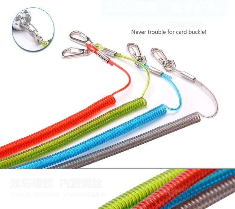 Cable telescópico de pesca perdida, cuerda de pesca de Metal de alta elasticidad, Protector de caña de pescar - imagen 5