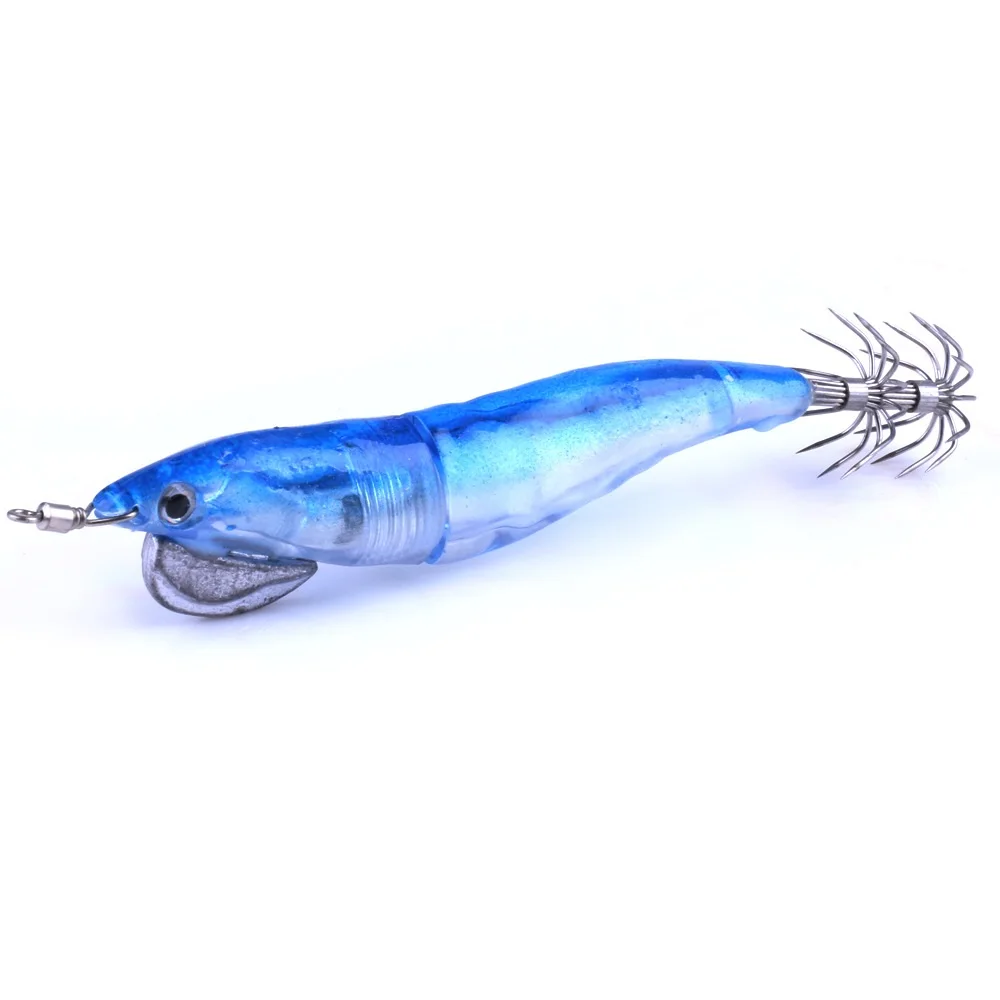 Señuelo luminoso de pesca nocturna, anzuelo de calamar, luz Flash, Wobblers, 1 unidad, 12,8 cm, 18,4g