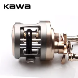 KAWA Carrete de fundición aluminio con rodamientos para pesca