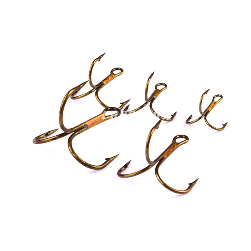 Anzuelos de pesca triples de níquel, anzuelos de acero de alto carbono con púas, anzuelos triples súper afilados, accesorios de aparejos de mar con caja, 20 Uds. - imagen 4