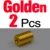 2Pcs Golded