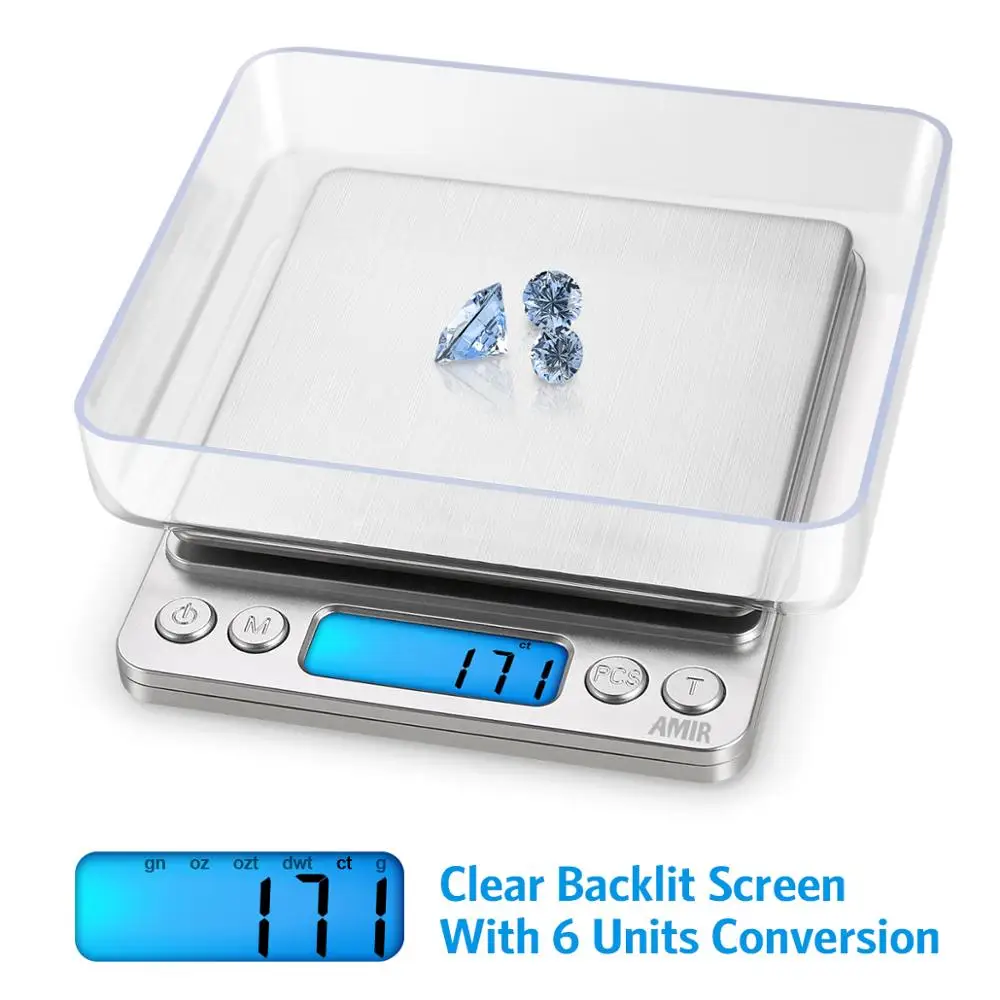 Báscula digital de precisión de bolsillo con pantalla LCD - imagen 5