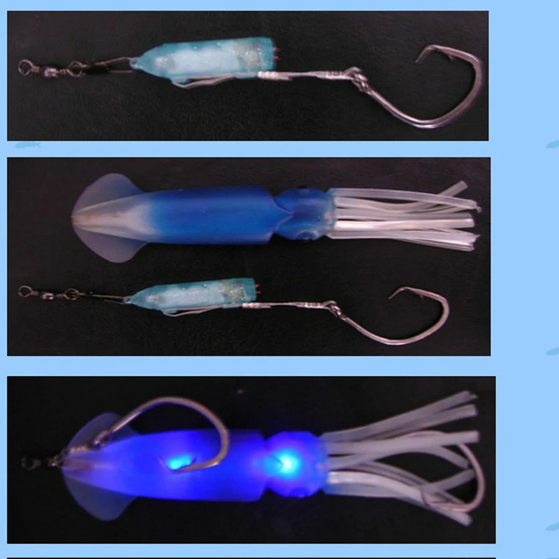 Wifreo-Mini lámpara de pesca LED intermitente, luz de pulpo suave, señuelo de calamar, luz de red de curricán para recolección de peces, herramientas de pesca nocturna, 1 ud. - imagen 5