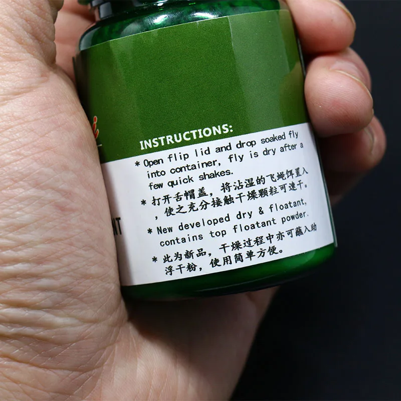 Royal Sissi 1 botella EASY DRY & FLOATANT con tapa abatible contenedor cuentas de secado de moscas mezcladas con polvo flotante pesca con mosca química - imagen 3