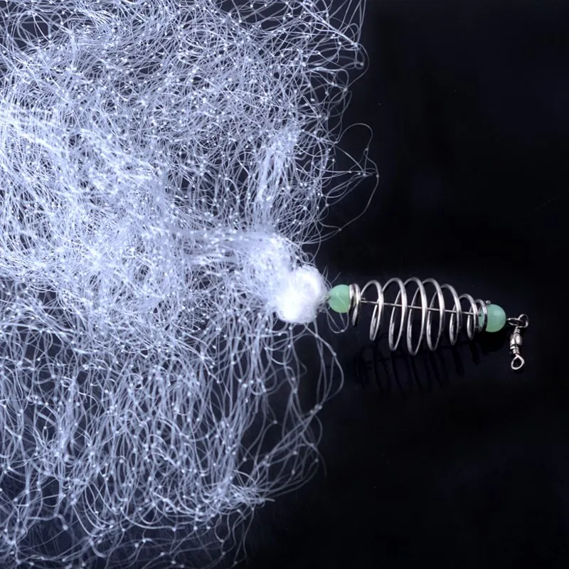 Red de pesca con resorte de cobre duradero, malla con cuentas luminosas, aparejos de pesca nocturna, B109, 4 Uds./lote - imagen 5