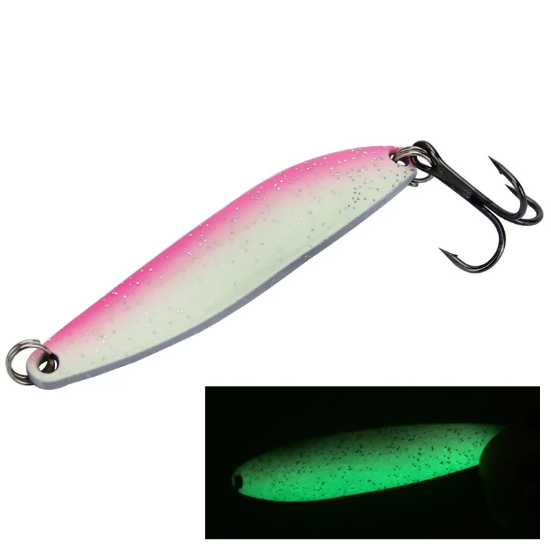 Cucharas de señuelo de Metal para pesca, cuchara en forma de hoja salix brillante de doble Color, cebo Artificial de 6,5 cm/13g, lentejuelas reflectantes, 1 pieza en oferta - imagen 2