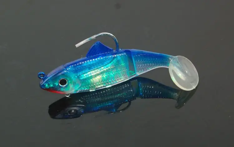 Cebo suave de pescado de plomo, 53,5g, 14cm, Señuelos de pesca artificiales, anzuelo francés VMC para juego grande de aguas profundas - imagen 4