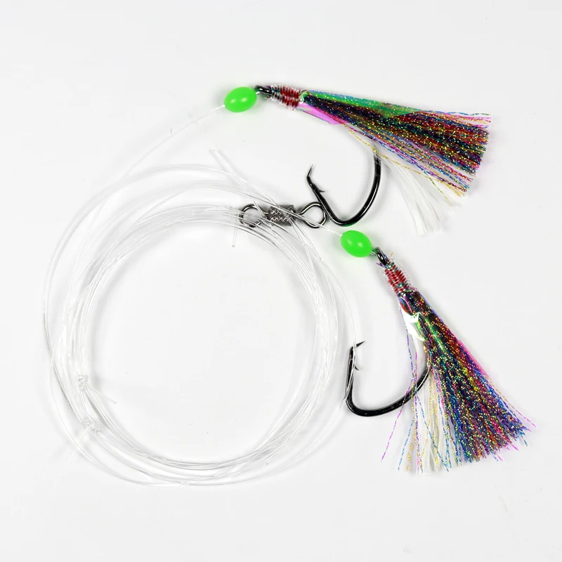 ¡Nuevo! Bimoo-aparejo de pesca brillante Sabiki, 10 bolsas, 5/0, pargo, trucha marina, aparejos de pesca Jigging luminosos - imagen 4