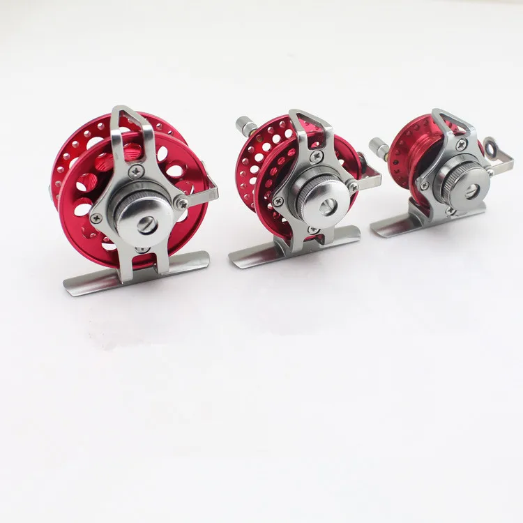 Carretes de pesca en hielo con mosca, rueda de línea de pescado totalmente de Metal con arrastre 40-60, carretes de mano izquierda y derecha, corredor de línea - imagen 2