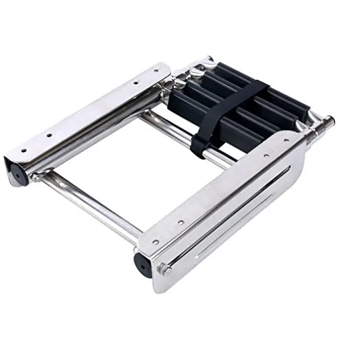 Plataforma inferior de acero inoxidable de 4 escalones, montaje deslizante, escalera telescópica de embarque para barco, accesorios marinos - imagen 3