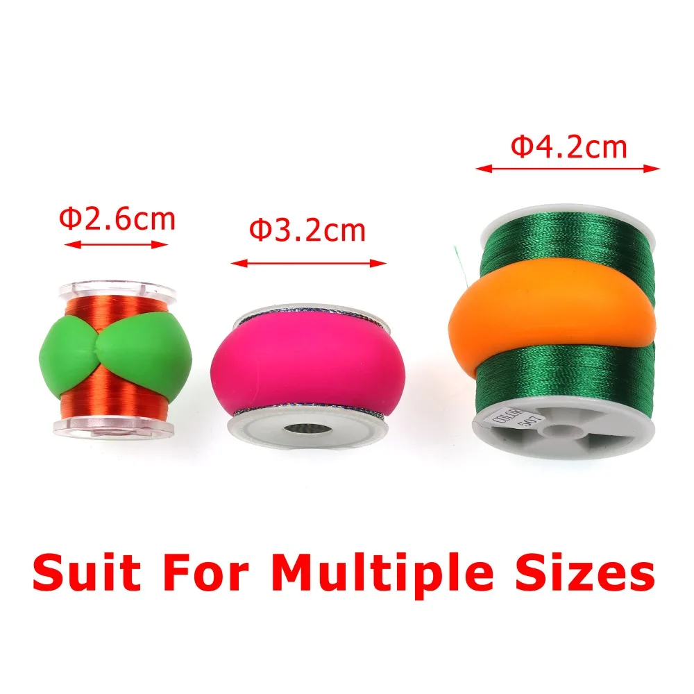 Bimoo-carrete de silicona de alta calidad para atar moscas, herramienta de pesca segura, 4 colores, lote de 4 unidades - imagen 2