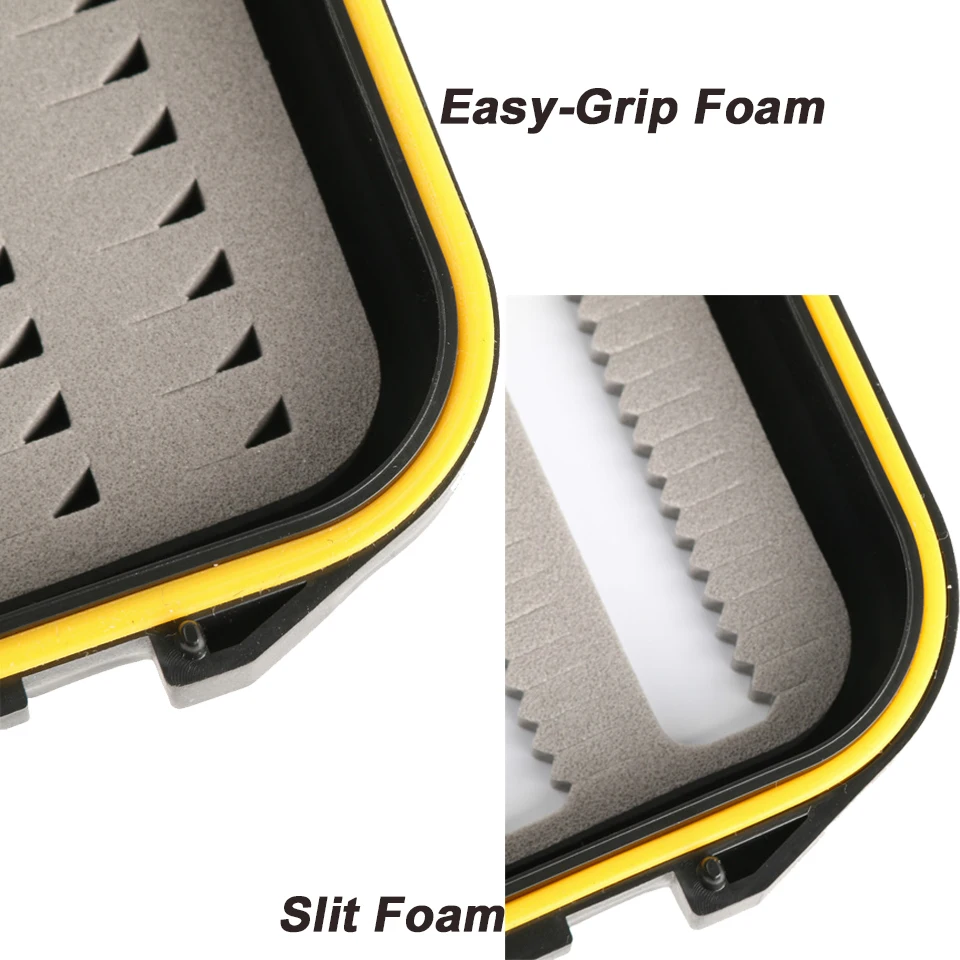 Maximumcatch-caja de plástico para pesca con mosca, Caja impermeable de espuma de fácil agarre y hendidura - imagen 4