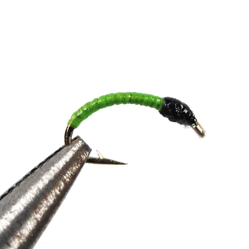 Bimoo 6 uds Larva Pan pescado mosca pez blanco azul enmalle perca pesca ninfa señuelo - imagen 2