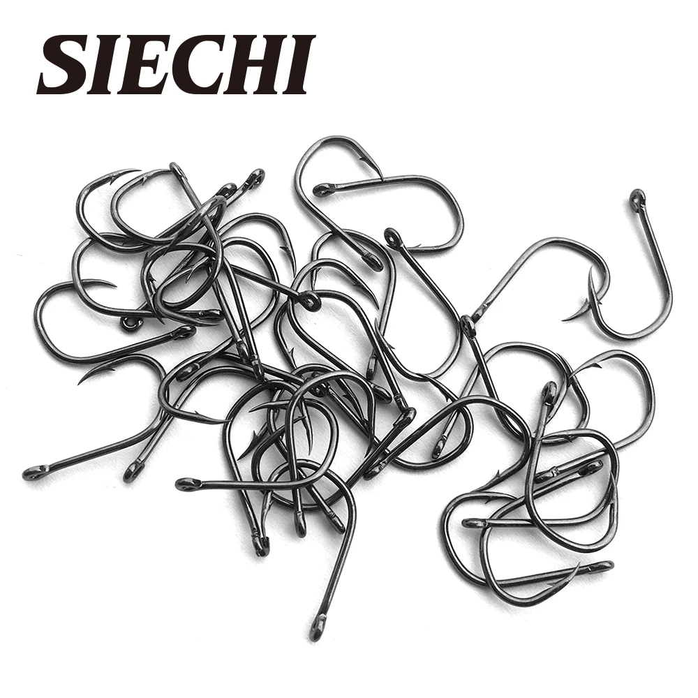 Anzuelo de pesca de carpa con cabeza circular, piezas, tamaño 3, 4, 5, 6, 7, 8, 9, 10, 11, 12, 500 - imagen 2