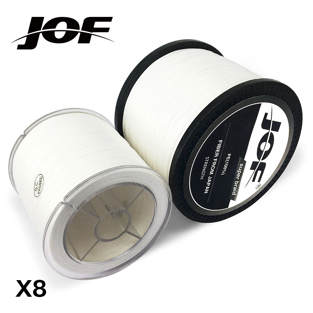 Hilo de pescar trenzado blanco JOF PE, 8 hebras, 100M, 300M, 500M, 1000M, tejido Superior, muy fuerte, 100% superpotencia - imagen 3