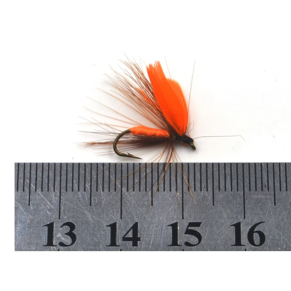MNFT 10PCS 12 #   Anzuelo Hada Naranja mayo mosca trucha pesca señuelos pesca con mosca gancho insectos - imagen 4