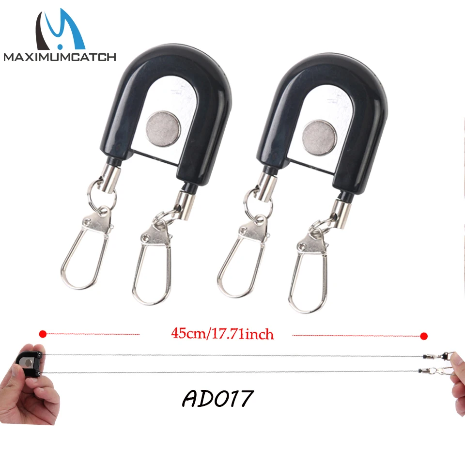 Maximumcatch-Retractor Zinger para pesca con mosca, carrete retráctil, soporte para insignia, cable de acero, tapón de retroceso, Extractor, herramienta para Kayak - imagen 4