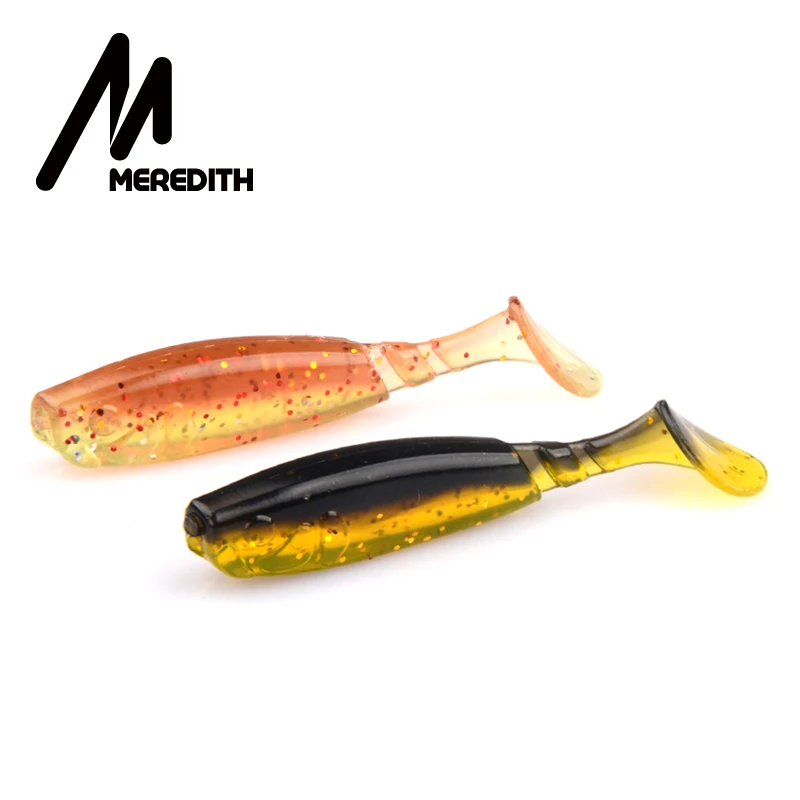 Meredith-señuelo de pesca suave, cebo profesional de 2,16 &quot;, 10 piezas, 55mm/2,3g, calidad de silicona, doble Color, Wobblers artificiales para carpa - imagen 5