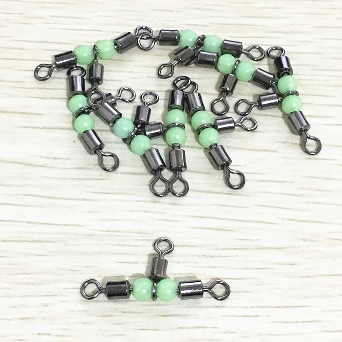 Anillo de pesca de ocho caracteres, anillo Trigeminal de cuentas nocturnas, conector americano de pesca - imagen 5