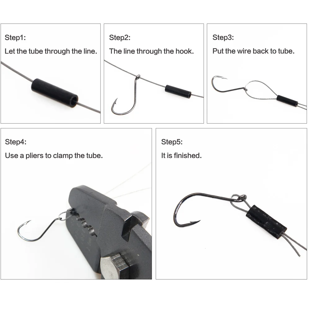 Manguito de crimpado de pesca, 500 unids/caja, tubo de cobre, alambre de aluminio, manguitos de conector, accesorios de pesca - imagen 3