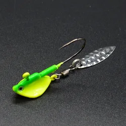Anzuelos Jig Head con púas - Giratorios de cabeza plomada