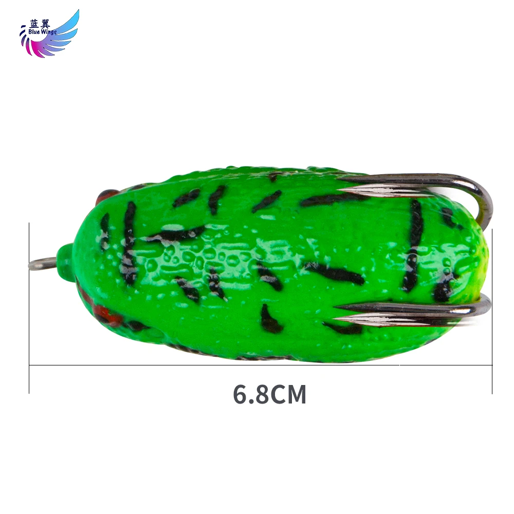 Señuelo de rana suave, cebo de fundición larga, Rana grande para pez negro grande, juego de trueno, Rana con doble gancho, peso 26g, 1 unidad