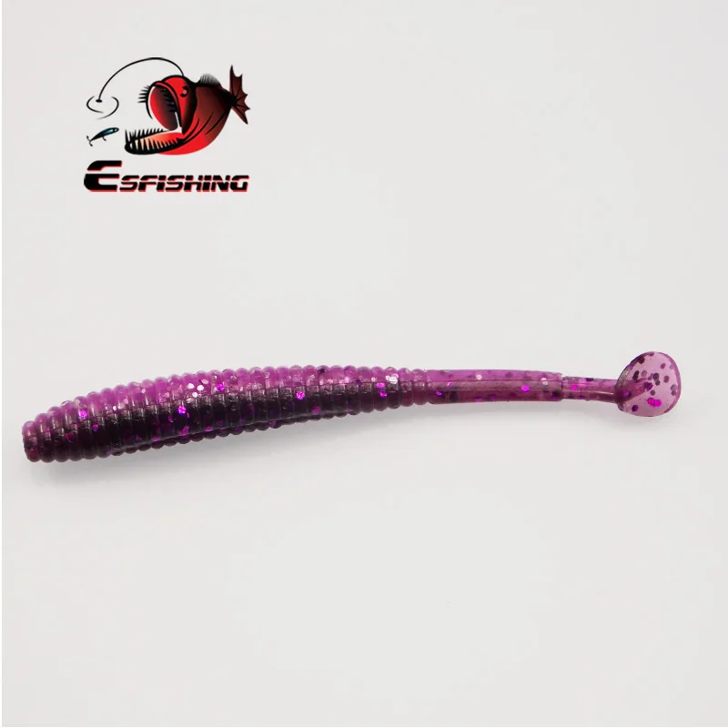 ESFISHING cola pequeña I Shad cola 100mm Pesca cebos blandos de silicona Artificial Señuelos de Pesca Wobbler para Lucio - imagen 2