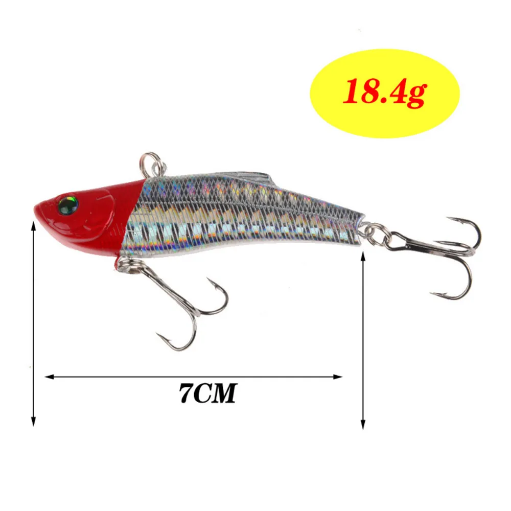 Señuelo de pesca de hielo de mar, cebo duro Artificial, Wobbler Crankbait, señuelo de pesca de lubina, anzuelos de cabeza, invierno, 7cm, 18,4g, 1 ud. - imagen 5