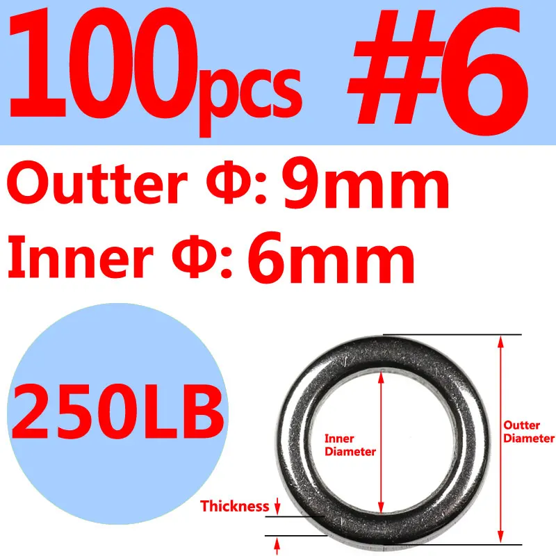 100pcs size 6