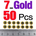 7mm Gold 50Pcs