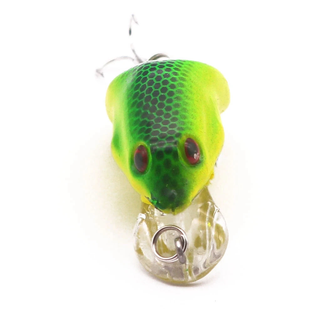 1 Uds 55mm/8,7g de plástico Rana señuelo realista señuelo de pesca duro cebo para pescar Wobblers Hard Crankbait lubina basura aparejos de pesca - imagen 3